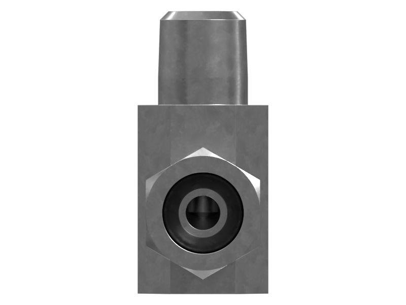 Переходной коленчатый патрубок с углом 90 градусов с резьбовой шестигранной головкой