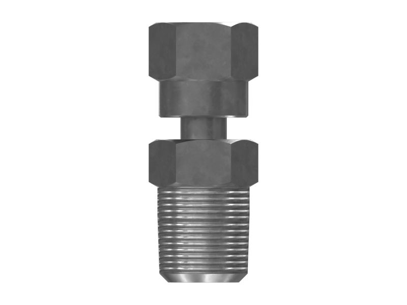 Двойной прямой переходник с шестигранной головкой, конус 37 градусов