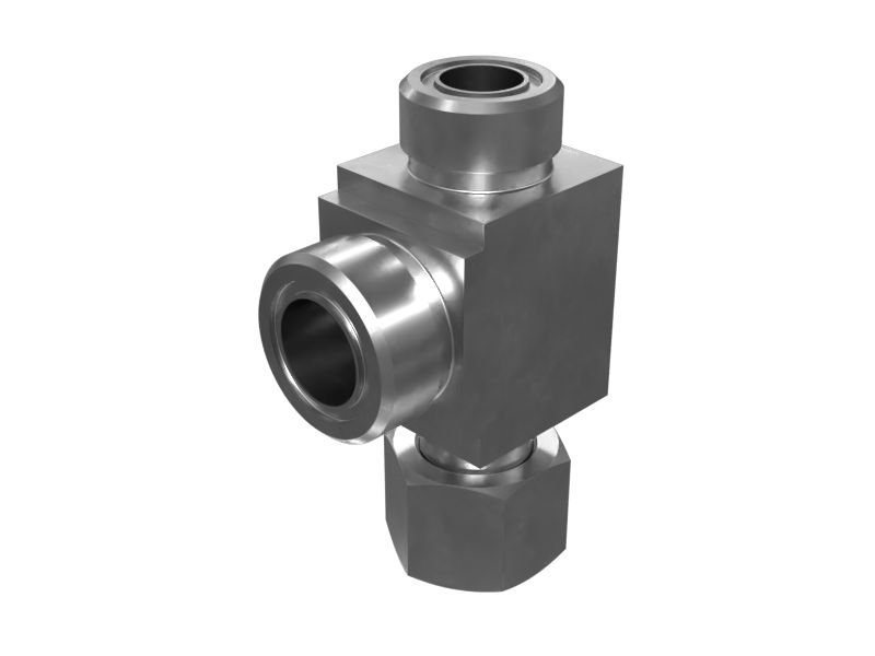 Адаптер поворотного тройника с шестигранной головкой с наружной резьбой на мужской и женский