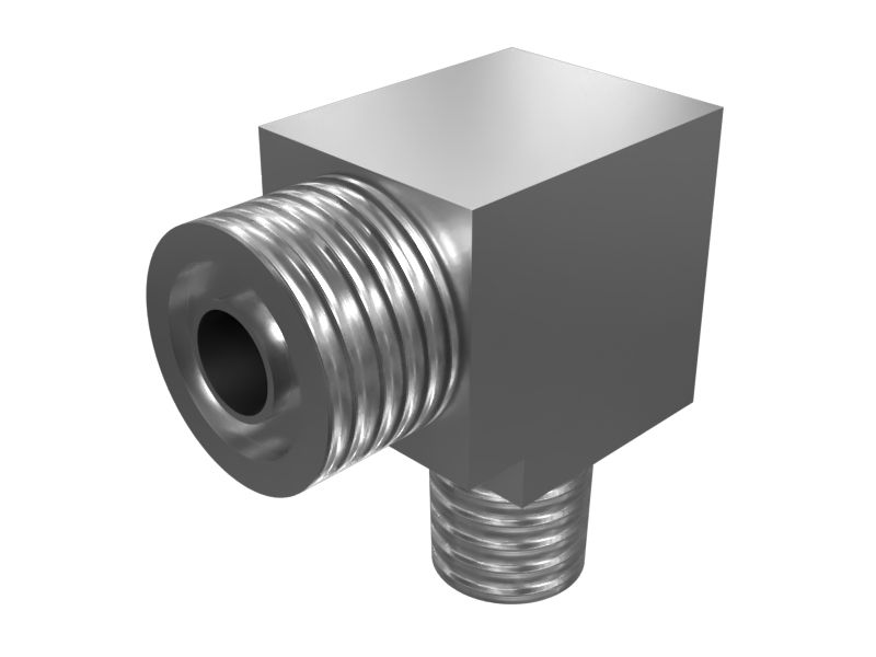 Коленчатый переходной патрубок 11/16-16 X 1/4-18 NPTF с углом 90°