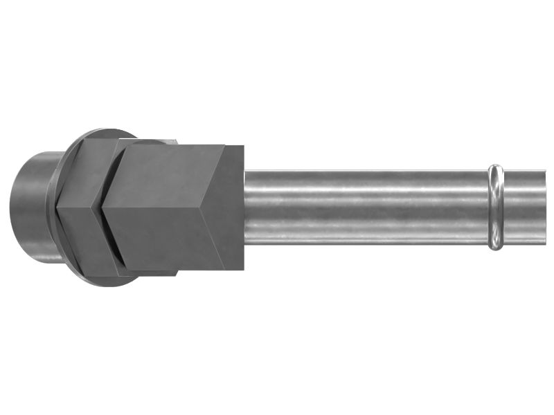 Переходной коленчатый патрубок 45° (STOR, развальцовка для шланга)