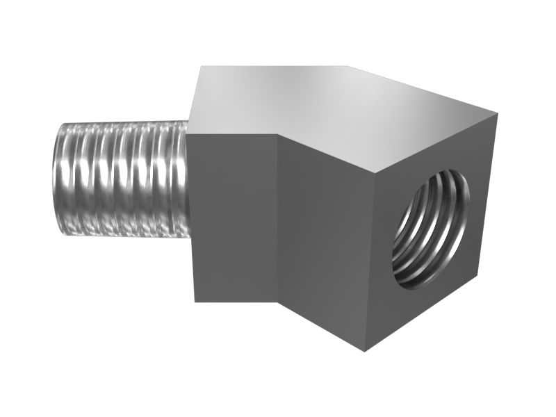 Коленчатый переходник 45 градусов с резьбой 1/4-18 NPTF