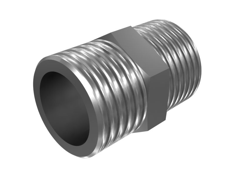 Прямой адаптер с шестигранной головкой 1/4-18 NPTF