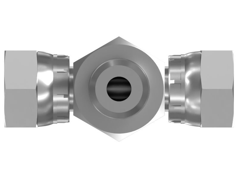 Внешний трубный адаптер с тройником 1/4-18