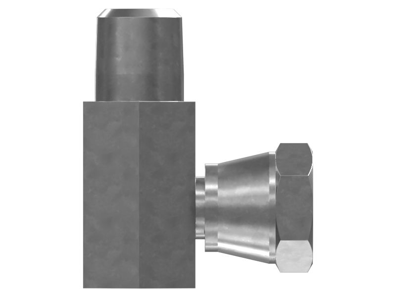 Переходной коленчатый патрубок с углом 90 градусов с резьбовой шестигранной головкой