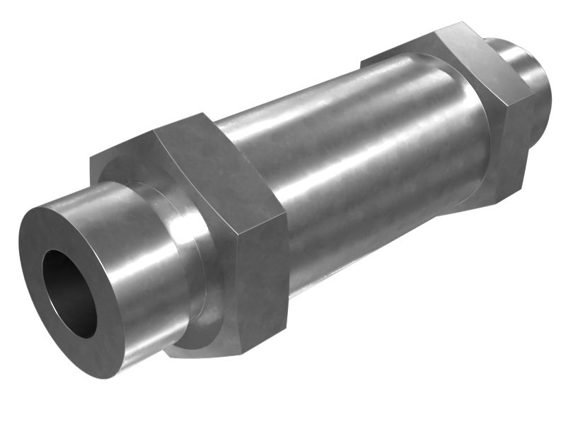 4T-0345: Прямой обратный клапан свободного потока, длина 84,40 мм