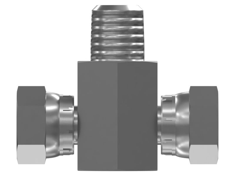 Внешний трубный адаптер с тройником 1/4-18