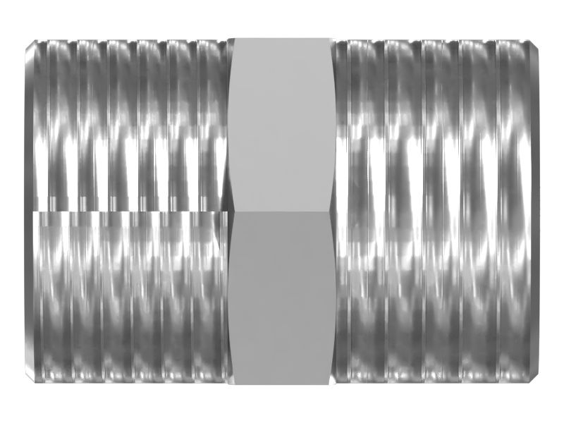 Прямой адаптер с шестигранной головкой 1/4-18 NPTF