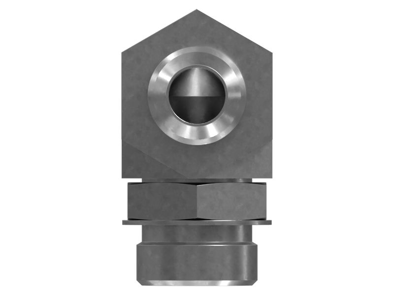 Переходной коленчатый патрубок 90° с шестигранной головкой и развальцовкой