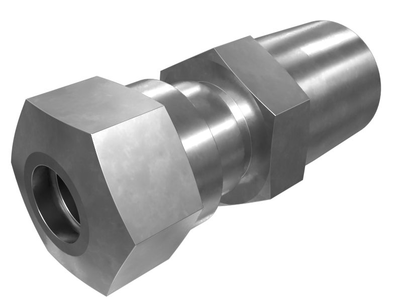 Прямой воздушный тормозной соединитель с шестигранной головкой, резьба 1/4-18 NPTF