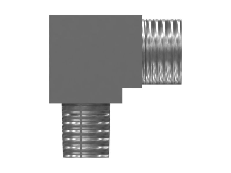 Коленчатый переходной патрубок 11/16-16 X 1/4-18 NPTF с углом 90°
