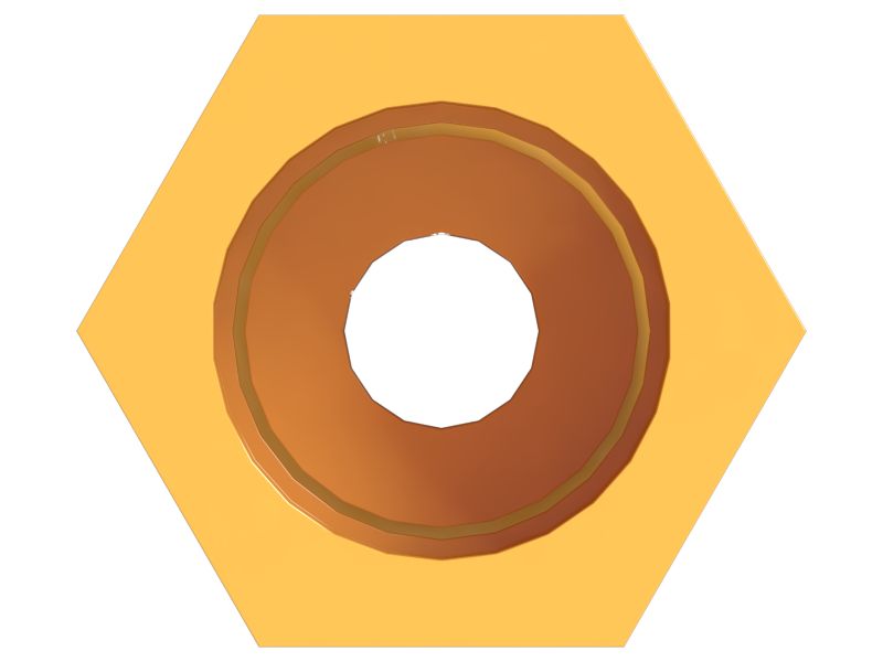 Прямой переходник с уплотнительным кольцом и шестигранной головкой M18X1,5 X 3/4-16