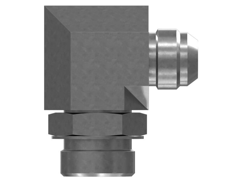 Переходной коленчатый патрубок 90° с шестигранной головкой и развальцовкой