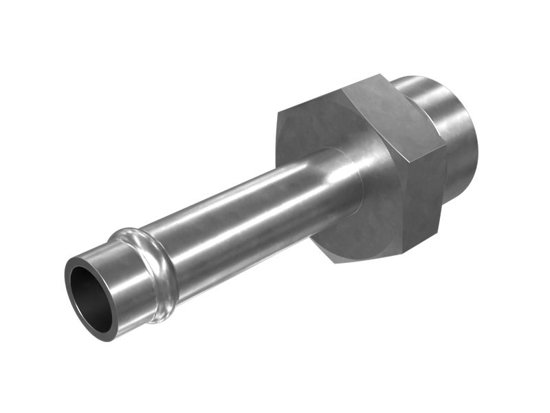 Переходник с развальцовкой для прямого шланга и шестигранной головкой 3/4-16 X 9,5