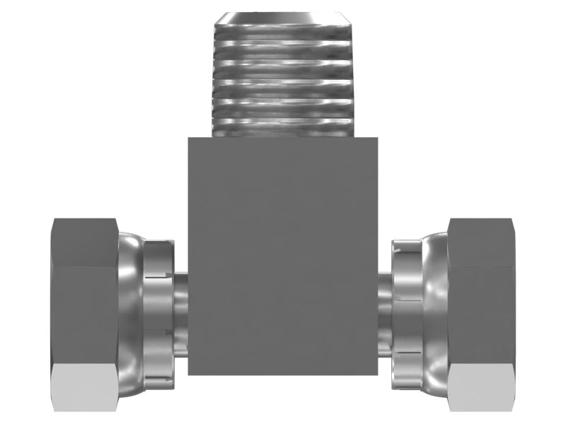 Внешний тройниковый переходник для труб 1/2-14