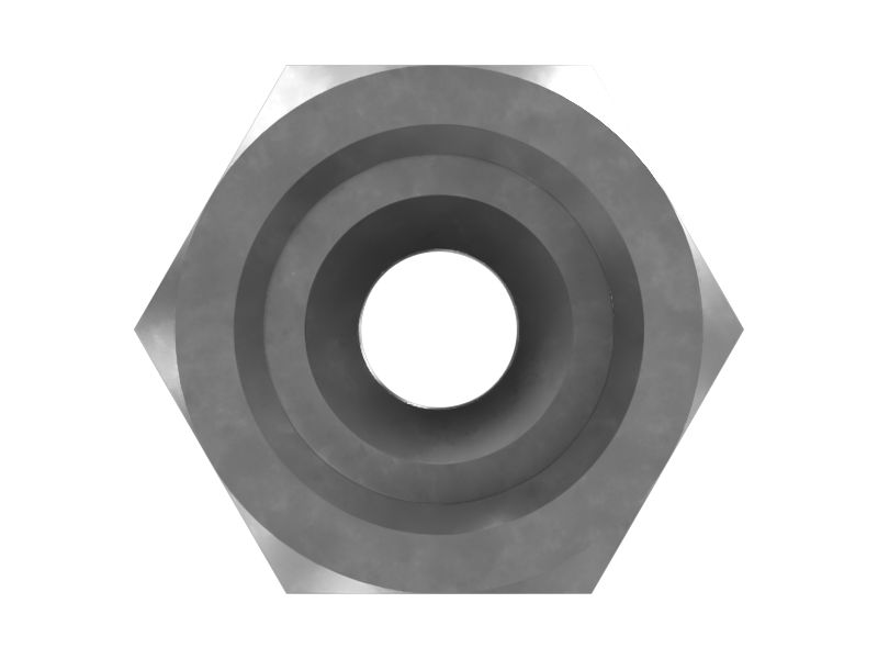 Двойной прямой переходник с шестигранной головкой, конус 37 градусов