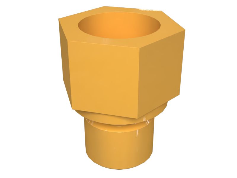 8T-7863: Прямой переходник с уплотнительным кольцом и шестигранной головкой M18X1,5 X 3/4-16