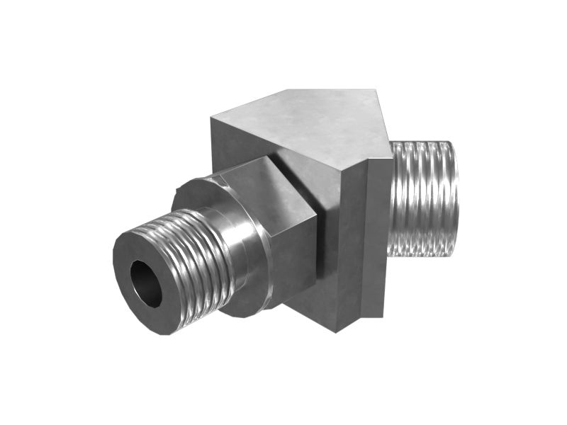6V-9001: Adaptateur coudé à 45 degrés fileté 9/16-18 x 11/16-16