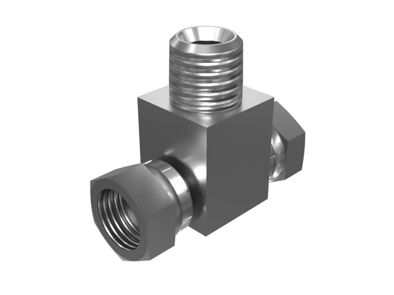 Внешний тройниковый переходник для труб 1/2-14