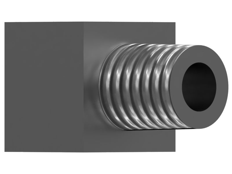 Коленчатый переходник 45 градусов с резьбой 1/4-18 NPTF