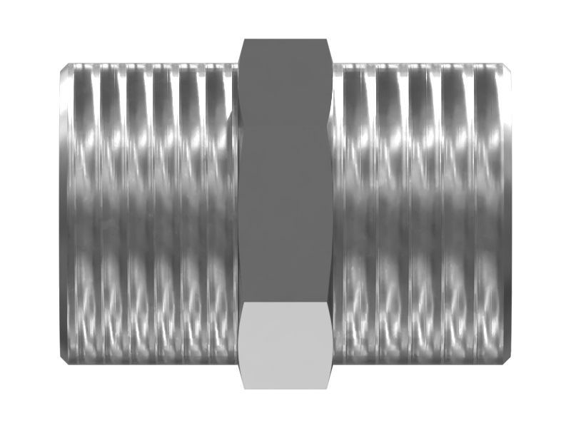 Прямой адаптер с шестигранной головкой 1/4-18 NPTF