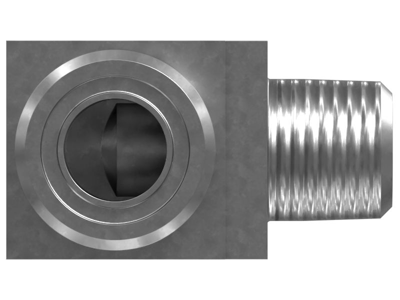 Угловой адаптер с ORFS на NPTF с углом 90 градусов