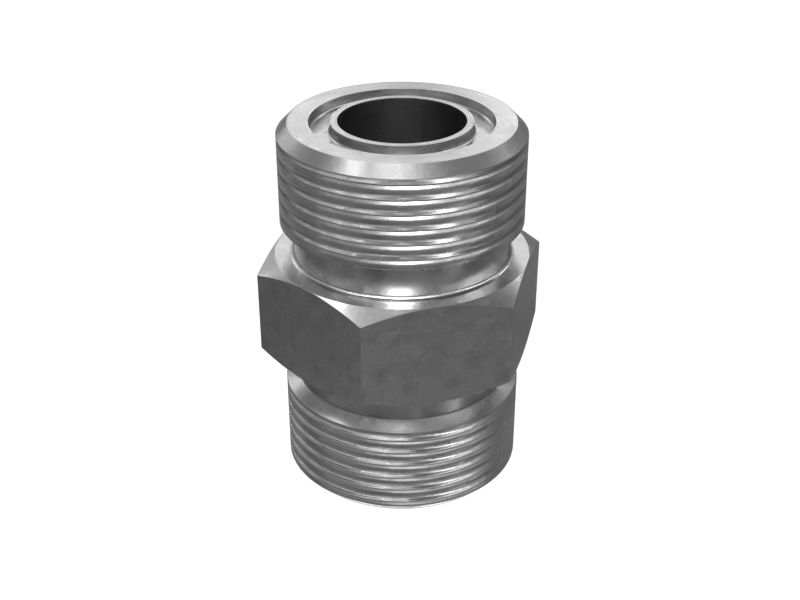 6V-8733: Адаптер прямого типа с шестигранной головкой и уплотнительным кольцом 1-3/16-12