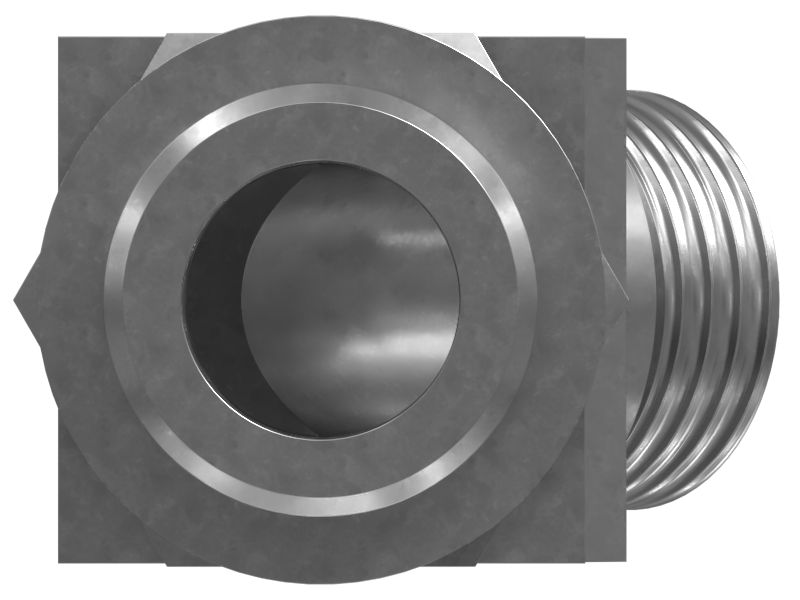 Переходник гидравлический с шестигранной головкой и коленом под углом 45 градусов