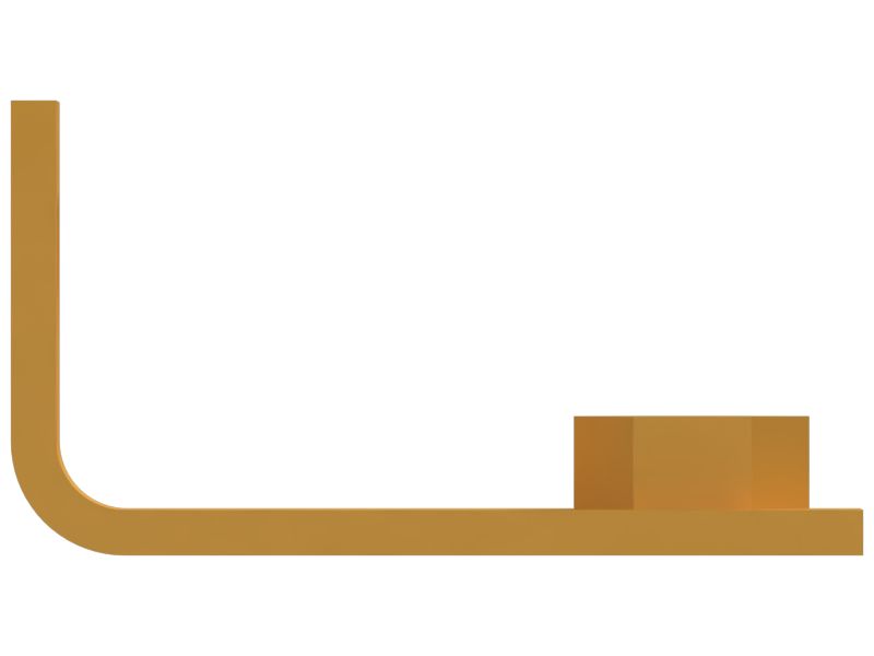 L кронштейн со сварной гайкой