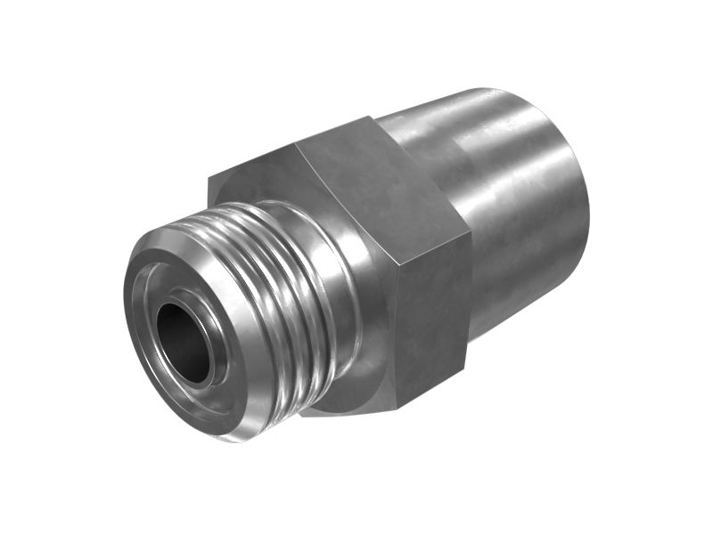 Прямой переходник с шестигранной головкой (11/16-16 X 1/2-14 NPTF)
