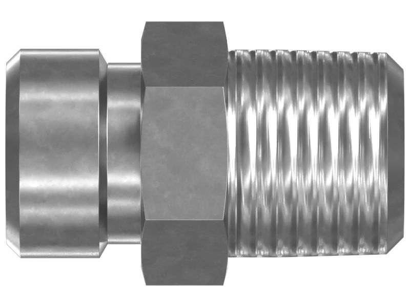 Прямой переходник с шестигранной головкой (11/16-16 X 3/8-18 NPTF)