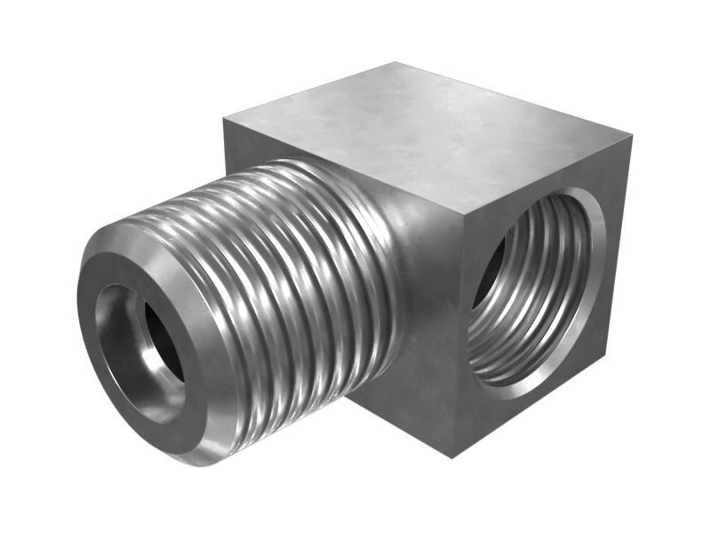 Специальный коленчатый переходник 90 градусов длиной 30,00 мм