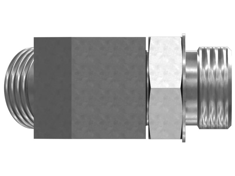 Переходник гидравлический с шестигранной головкой и коленом под углом 45 градусов