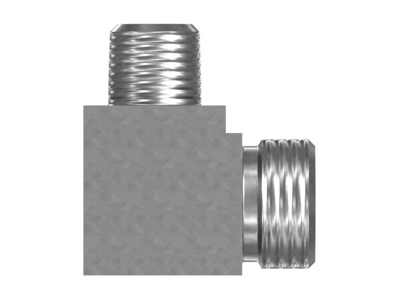 Угловой адаптер с ORFS на NPTF с углом 90 градусов