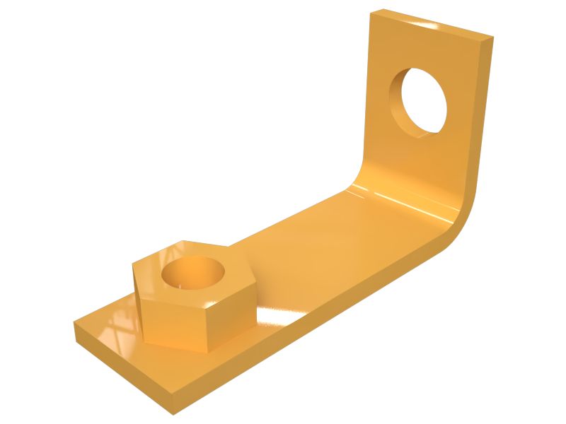 L кронштейн со сварной гайкой