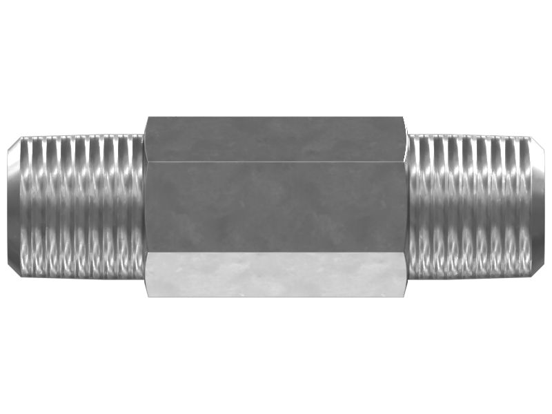 Прямой переходной ниппель с шестигранной головкой 1/8-27 NPTF