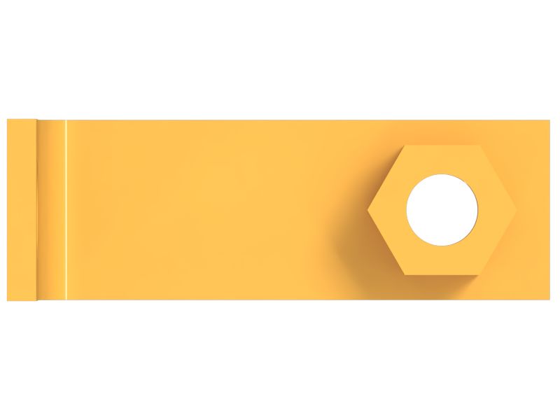 L кронштейн со сварной гайкой