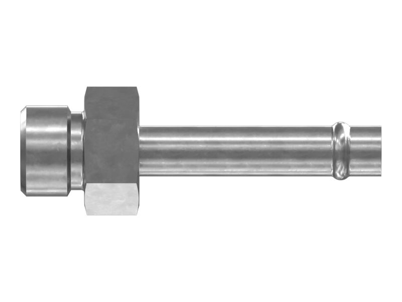 Переходник с развальцовкой для прямого шланга и шестигранной головкой 9/16-18 X 7,94