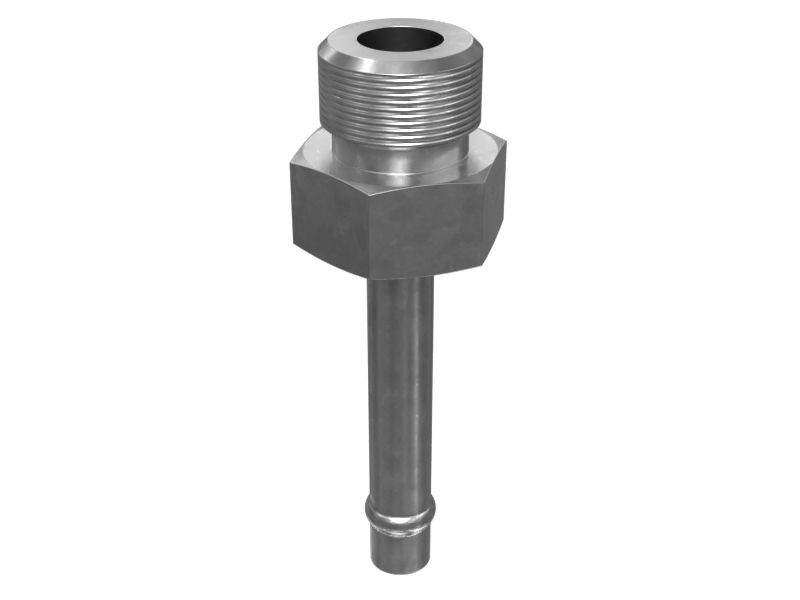 Переходник с развальцовкой для прямого шланга и шестигранной головкой 9/16-18 X 6,35