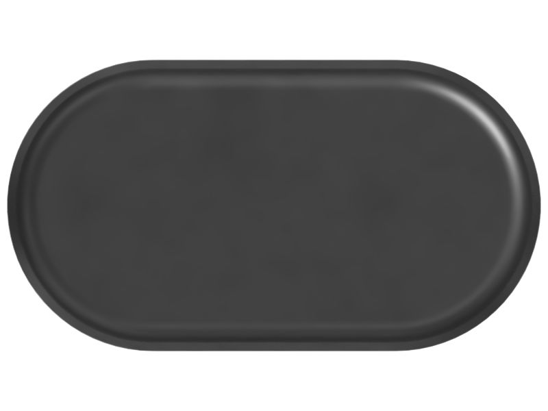 Овальная заглушка без резьбы длиной 116 мм