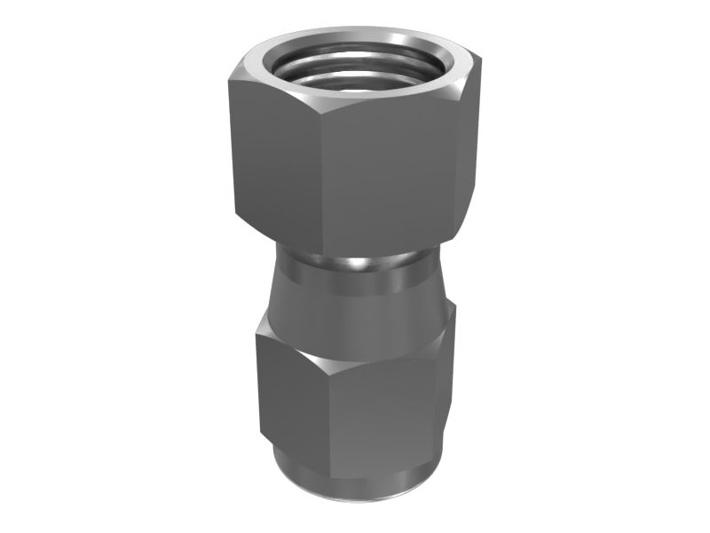 Двойной прямой переходник с шестигранной головкой, конус 37 градусов