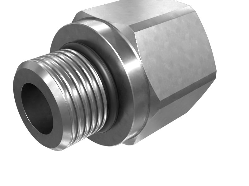 Прямой переходник с уплотнительным кольцом и шестигранной головкой 1-1/16-12