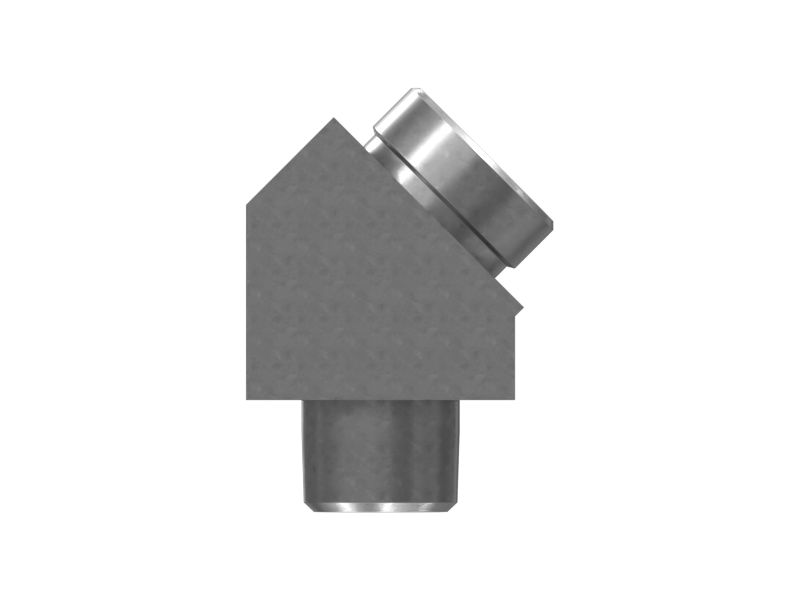 Переходник для пневматической системы и системы предпусковой смазки с коленчатым патрубком с углом 45 градусов