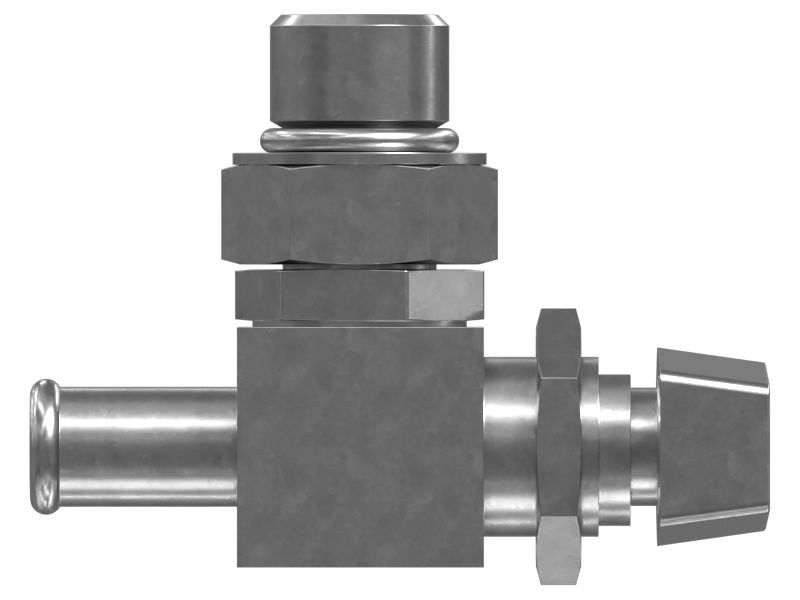 Обратный клапан в латунь, длинный тройник 58,50 мм