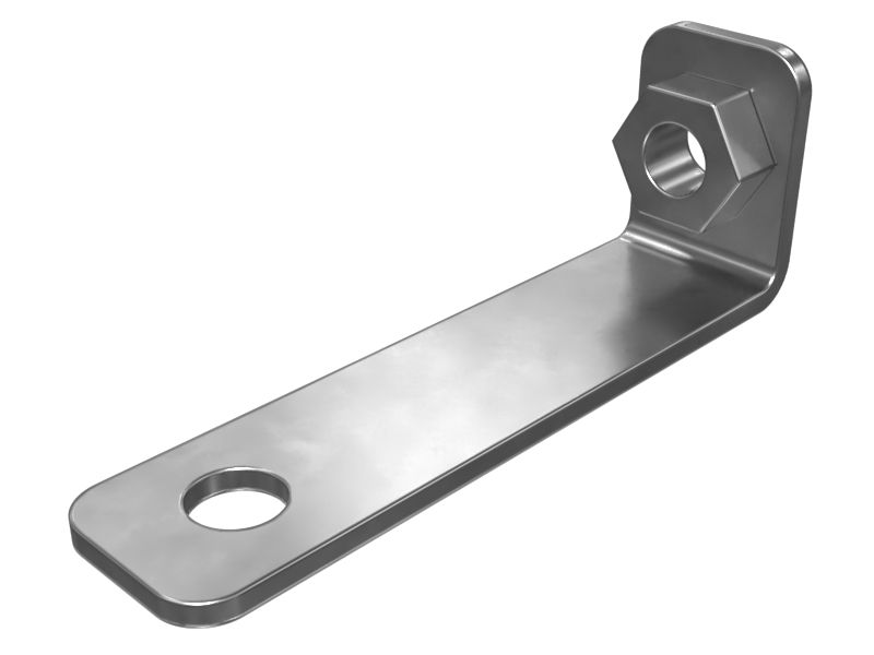 L кронштейн со сварной гайкой