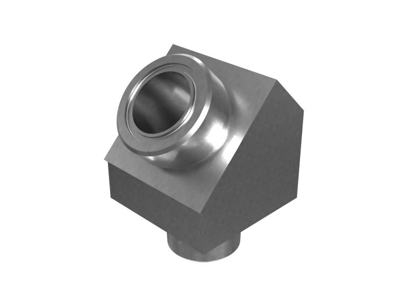 Переходник для пневматической системы и системы предпусковой смазки с коленчатым патрубком с углом 45 градусов