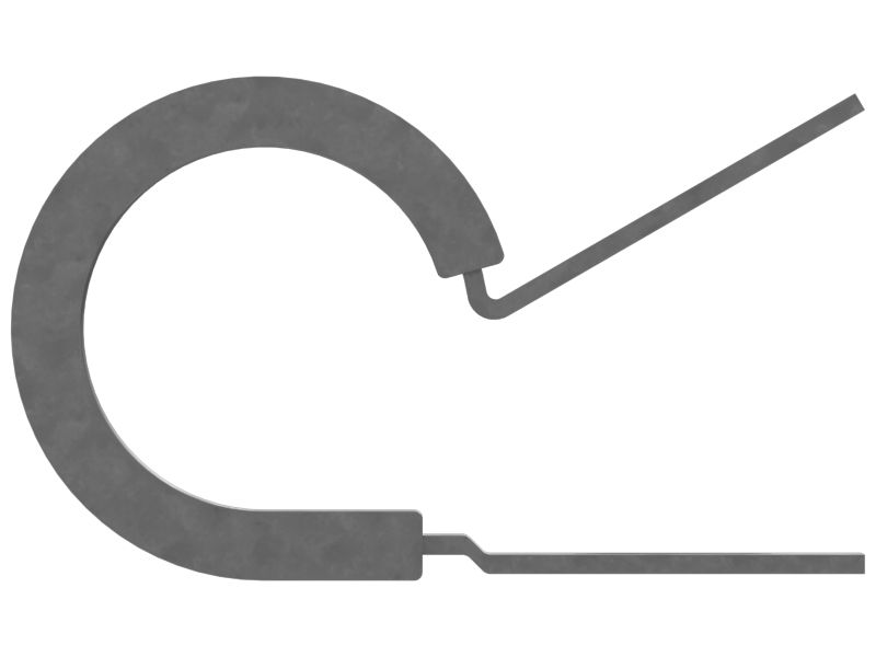 Петлевой зажим, наружный диаметр трубы 23 мм