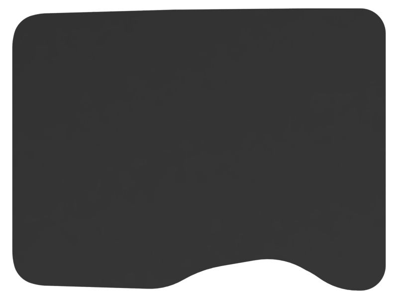 Изогнутое безопасное стекло высотой 1031 мм