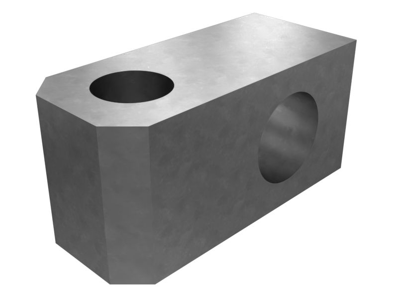 Стальной блок общей длины 45 мм