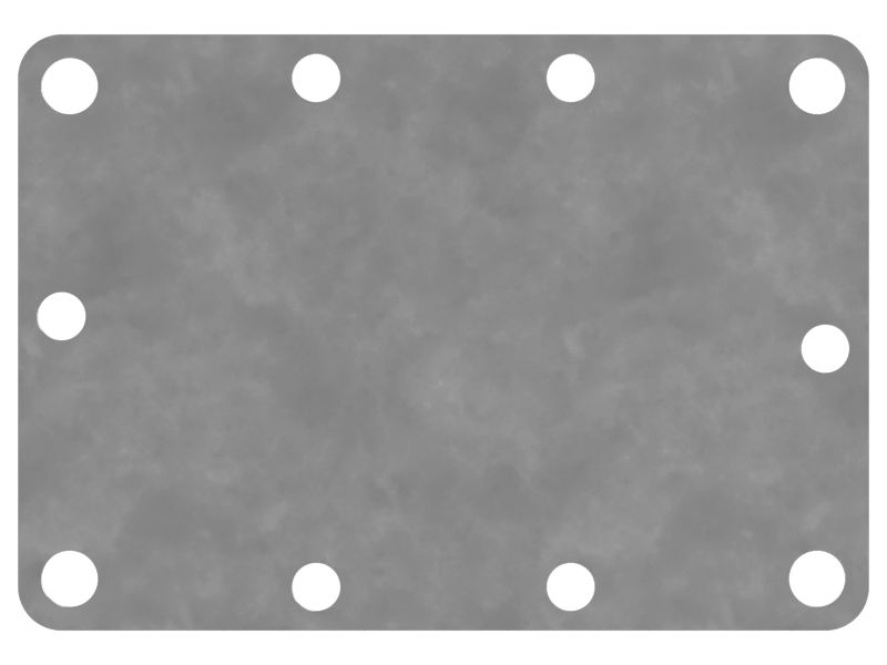 Крышка управляющего клапана с креплением на четыре болта, толщина 6 мм